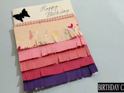 DIY Cute Frill Birthday Card.