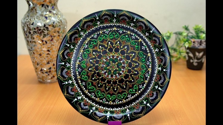 DIY  Diwali Decorative Plates by Reusing Plates  ||  Mandala Art || Diwali Decoration Art
