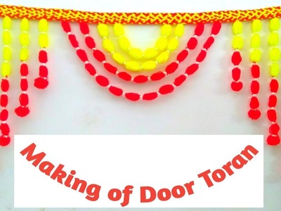 DIY -Door Hanging Toran From Woolen. Beautiful Door toran.get ka toran. Bandharwal DIY