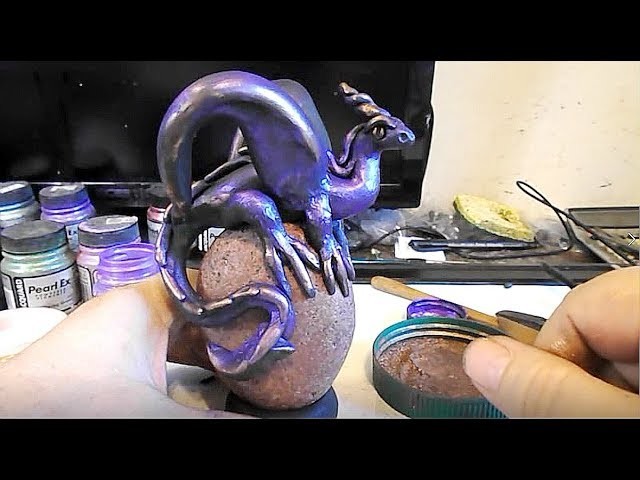 DIY Dragon On A Rock With Polymer Clay Tutorial