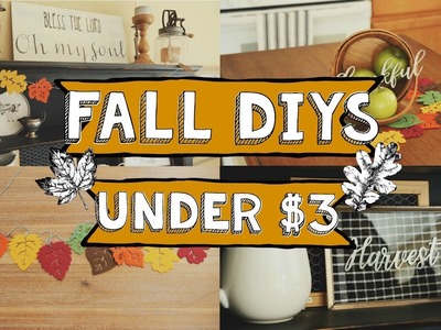 DIY Fall Dollar Tree Decor | 3 Easy Ideas Under $3! (Fall 2018)