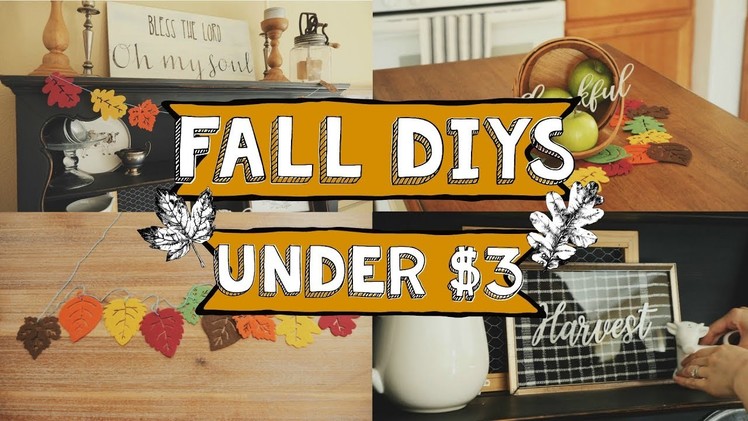 DIY Fall Dollar Tree Decor | 3 Easy Ideas Under $3! (Fall 2018)