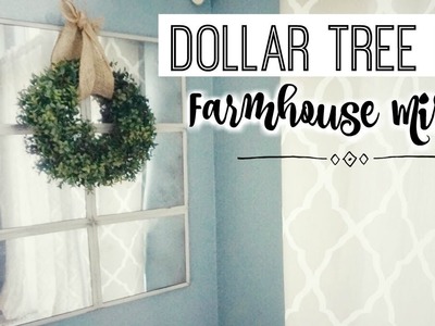 DIY FARMHOUSE MIRROR | DOLLAR TREE DECOR | Farmhouse Style on a Budget