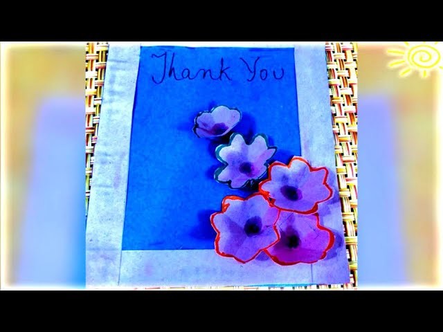 DIY greeting card simple step by step video| by non stop kanak| diy thank you card