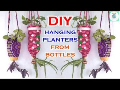 DIY Hanging Planter From  Waste Plastic Bottles. Best out of weste by Garden Globe