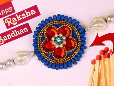 DIY : How to Make a Matchsticks Rakhi - easy and cute Rakhi for Raksha Bandhan 2018