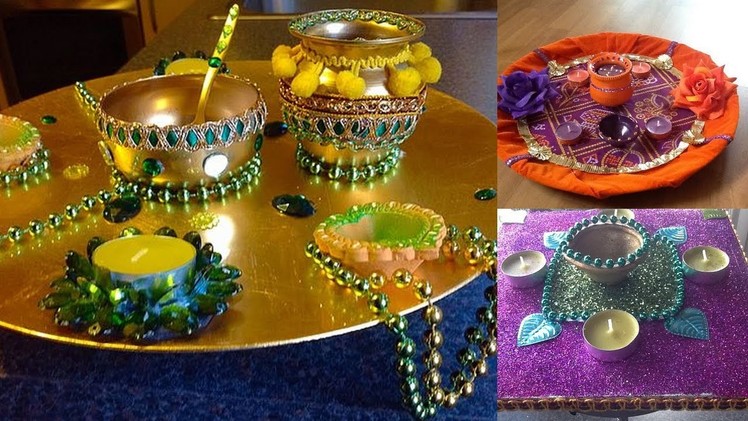 DIY || mehndi thaal decoration idea of wedding |  mehndi plate decoration for wedding