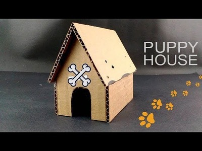 DIY Mini Puppy House from Cardboard