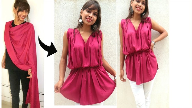 Diy Most Easiest & Stylish Top | Convert Old Fabric\ Dupatta into FLARED Top  |