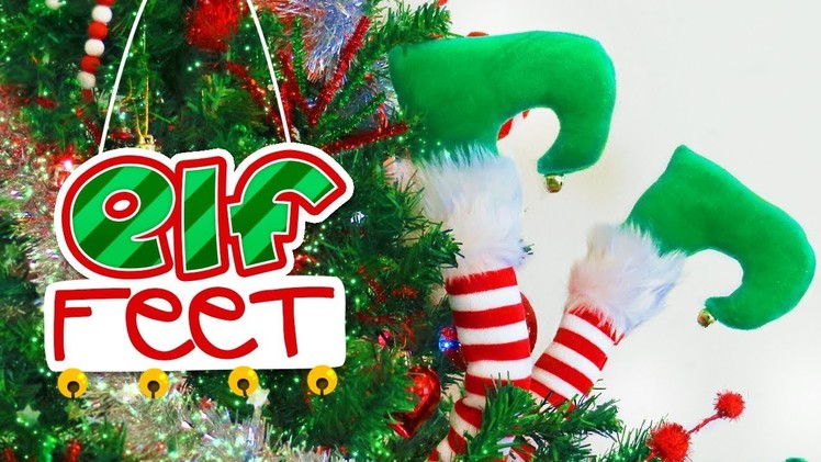 DIY (no sew) Elf Feet for the Christmas Tree. Dr Seuss inspired. Christmas 2018
