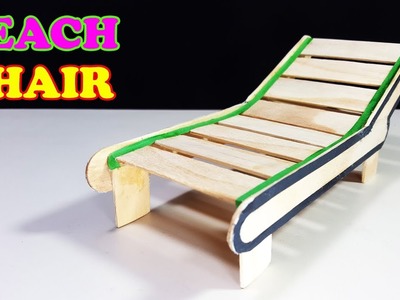 DIY Popsicle Stick Beach Chair - Furniture for Kids