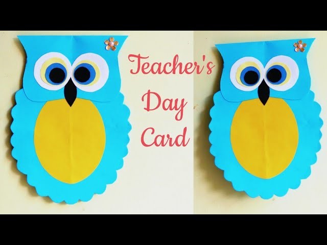 DIY Teacher's Day card.Handmade Teachers Day card Making ideas.Kids project idea.Cute greeting card