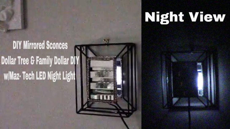 DIY Wall Sconces w. MAZ-TEK Plug-In Led Lights- Home Decor-Dollar Stores