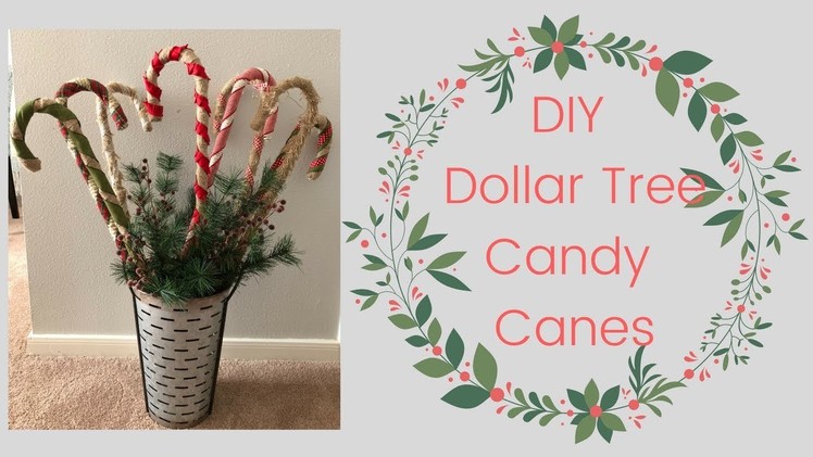 DOLLAR TREE CHRISTMAS DIY  |  Rustic Candy Cane