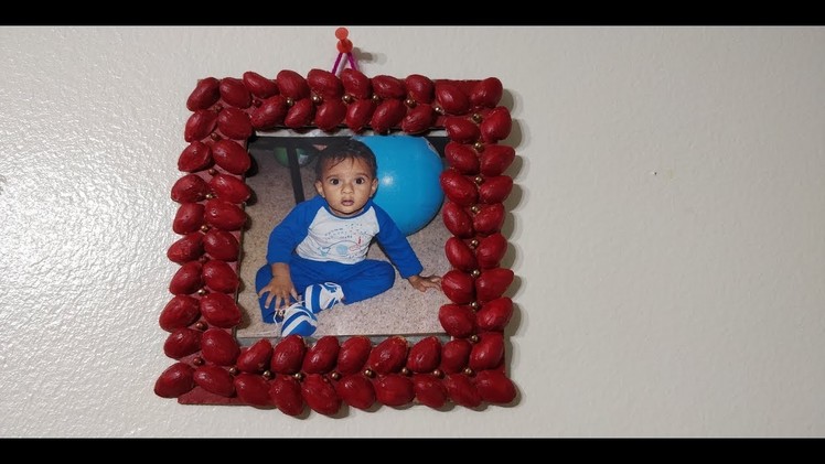 Easy photo frame from pista Shell's. how to make photo frame. diy photo frame