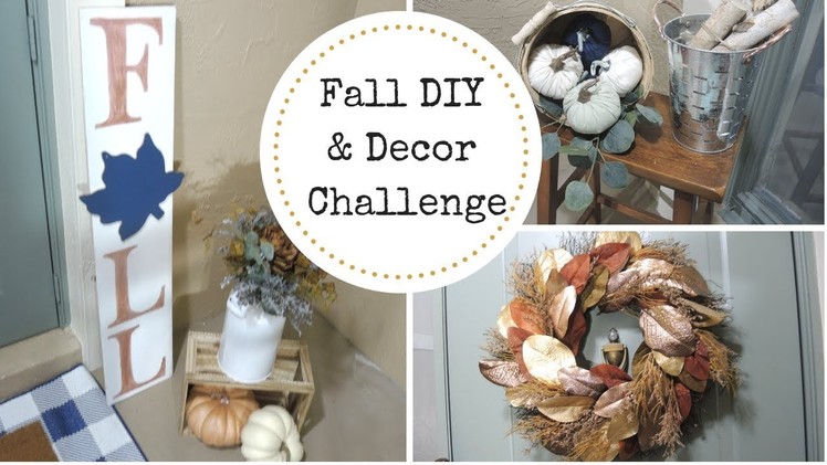 Fall DIY & Decor Challenge 2018 | Decorate With Me Fall Front Porch | DIY Fall Sign  WifeandMomsLife