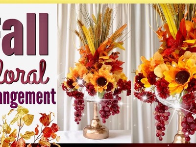 Fall Floral Centerpiece | Fall Home Decor | Dollar Tree DIY Fall Decor | Fall Floral Arrangement