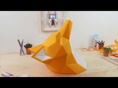 How to make a Paper Fox sculpture | Assembli Papercraft DIY