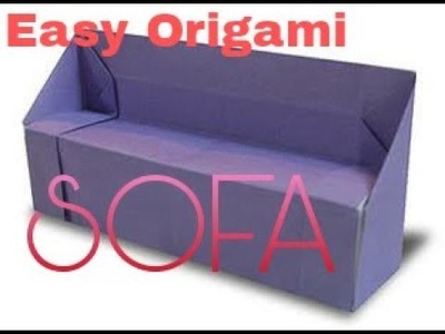 How to make a paper sofa origami easy