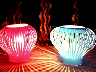 How To Make Color Paper Candle Light | lamp diy | paper lanterns 2018
