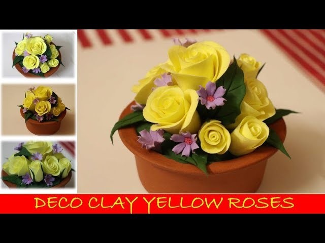How to make Yellow Roses with Deco clay
