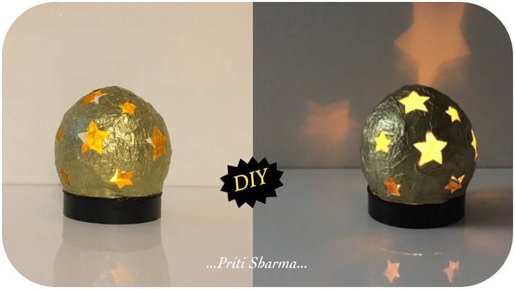 Lantern Out Of Old Newspaper. DIY. Best Out Of Waste Newspaper Night Lamp | Priti Sharma