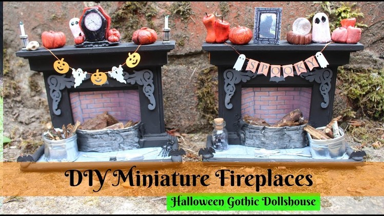 Making Miniature Spooky Fireplaces - DIY Dolls House (Part 6)