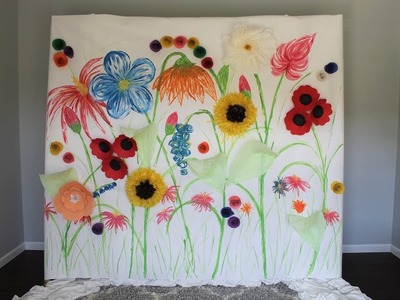 Painted Flower Backdrop DIY | How To