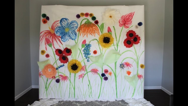 Painted Flower Backdrop DIY | How To