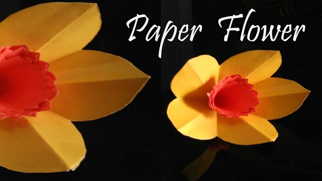 Paper flower making video- easy a4 colour paper- DIY