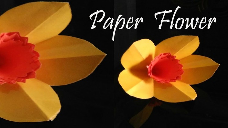 Paper flower making video- easy  a4 colour paper- DIY