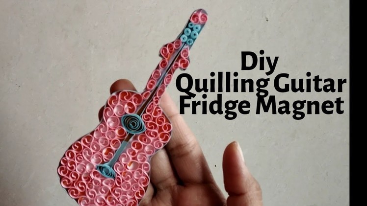 Quilling Guitar. DIY Quilled Guitar. Quilling fridge magnet