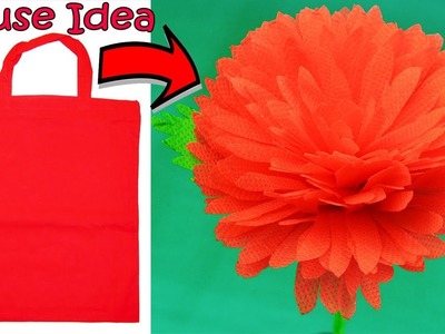 Reusable Shopping Bags DIY Chrysanthemum Flowers | Reduce-Reuse-Recycle Carry Bag Flower