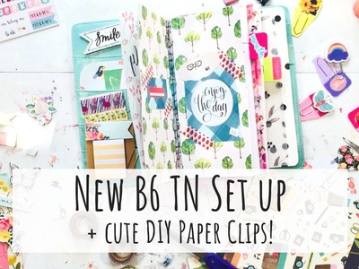 Setting up NEW Carpe Diem Planners B6 Traveler's Notebook 2018 + Cute DIY Paperclips for TN Pockets