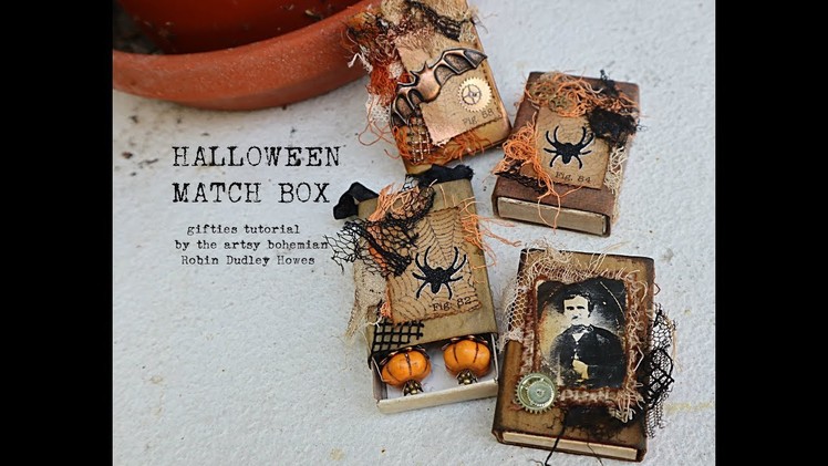 Vintage Halloween mini gift box ideas DIY tutorial