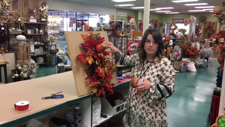 Watch Anna from Dee’s make a Fall Swag. front door decor DIY How To