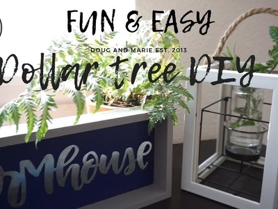 2 DOLLAR TREE DIY: FUN AND EASY FARMHOUSE DECOR [Doug&Marie At home]