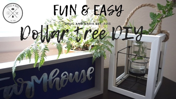 2 DOLLAR TREE DIY: FUN AND EASY FARMHOUSE DECOR [Doug&Marie At home]