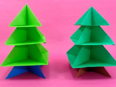 3D Paper Christmas Tree Making For Christmas Events - Crafts Ideas