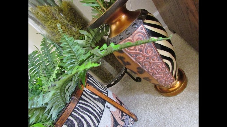 Afrocentric Fabric Covered Planter. DIY. Afrocentric Decor