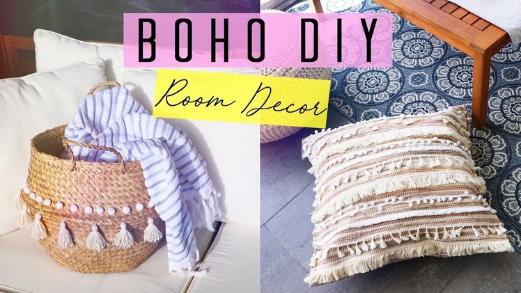 Boho DIY Room Decor | Floor Pouf & IKEA Basket ♡