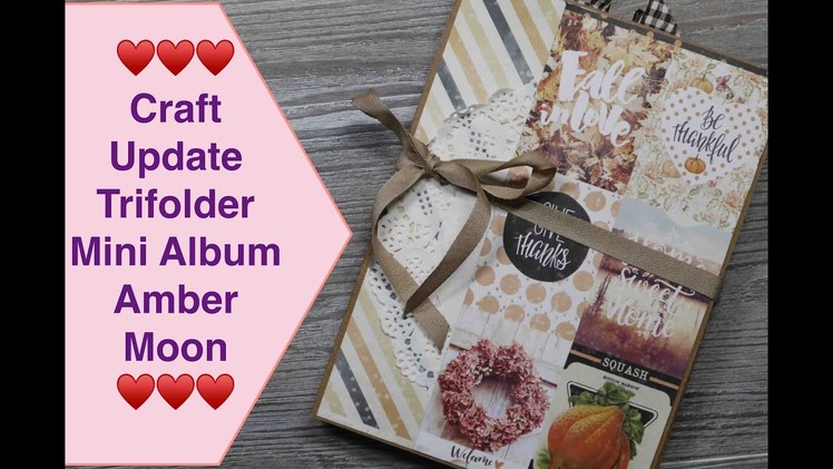 Craft Update Trifolder Mini Album Tri- fold Card Folio Paper-Craft-Set von Amber Moon Scrapbook
