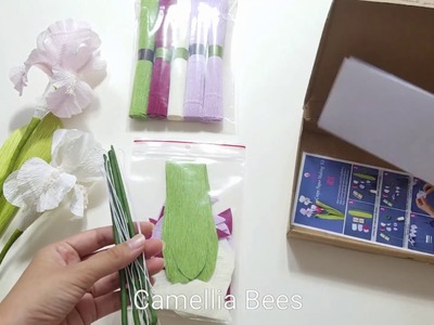 Crepe paper flower kit - unboxing the Iris flower kit