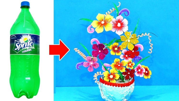 DIY #BestOutofWaste Flower Pot - Amazing Way to Reuse Plastic Bottle | Plastic Bottle Craft Idea