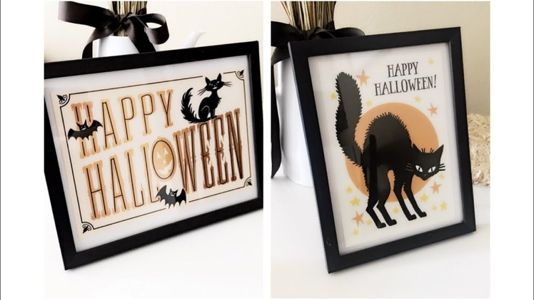 DIY Dollar Tree Halloween Pictures Using Halloween Greeting Cards || Halloween Decor 2018