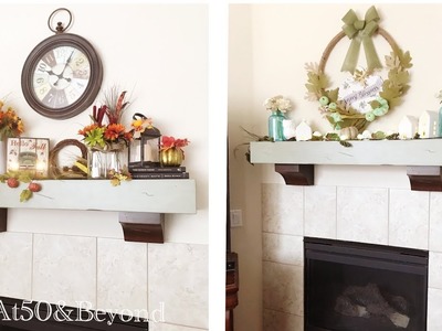 DIY Farmhouse Fall Decor || 2 EASY Dollar Store Fireplace Mantel Fall Decorations