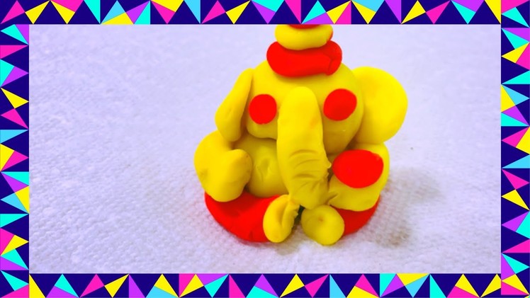DIY Ganesha with play doh| play clay| step by steps video at home by non stop kanak