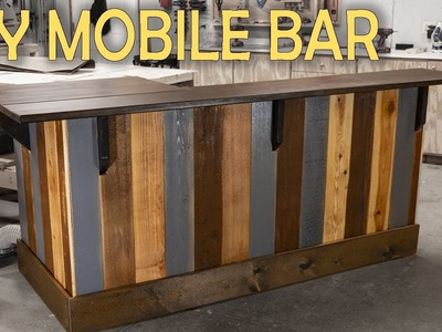 DIY In-Home Bar! Mobile Bar on Wheels Farmhouse Style