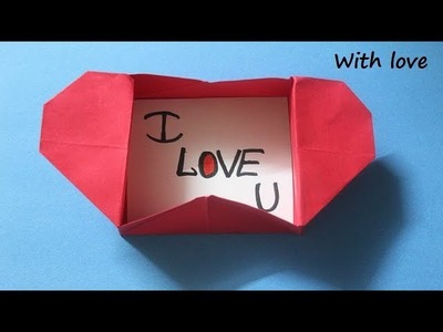 DIY - Origami: Heart Box & Envelope | with Secret Message - Pop-Up Heart | Proposal gift