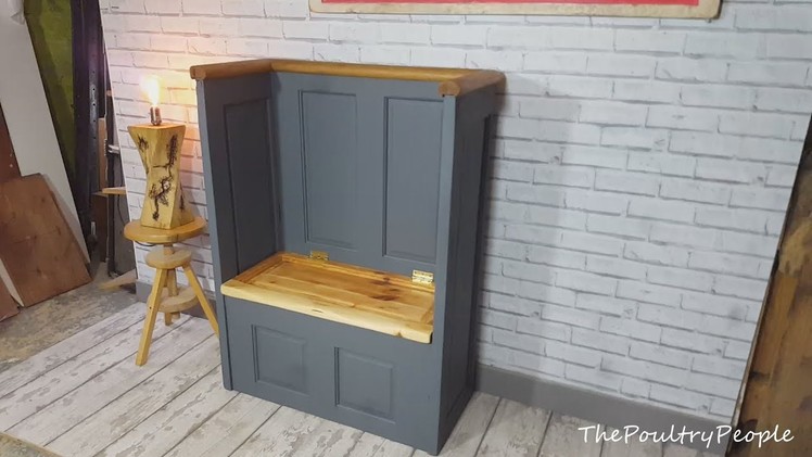 DIY Reclaimed Old door projects - Settle with storage